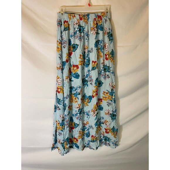 CHELSEA & VIOLET WOMENS LONG SKIRT ELASTIC WAIST SIZE SMALL BLUE PATTERN 6 S - Picture 3 of 3